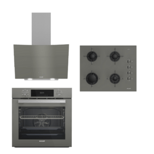 Arçelik STAR GRİ BUHAR DESTEKLİ CAM ANKASTRE SET