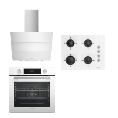 Arçelik STAR BEYAZ BUHAR DESTEKLİ CAM ANKASTRE SET