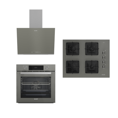 Arçelik KARE OCAKLI GRİ ANKASTRE SET