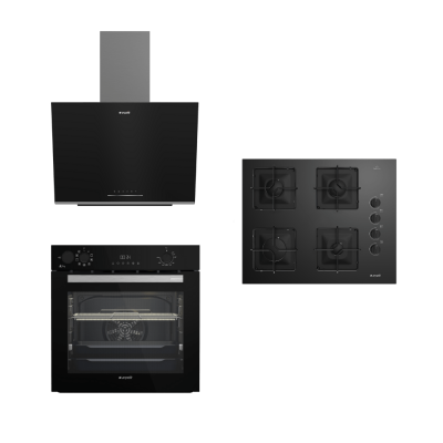 Arçelik KARE OCAKLI SİYAH BUHAR DESTEKLİ AFRY ANKASTRE SET